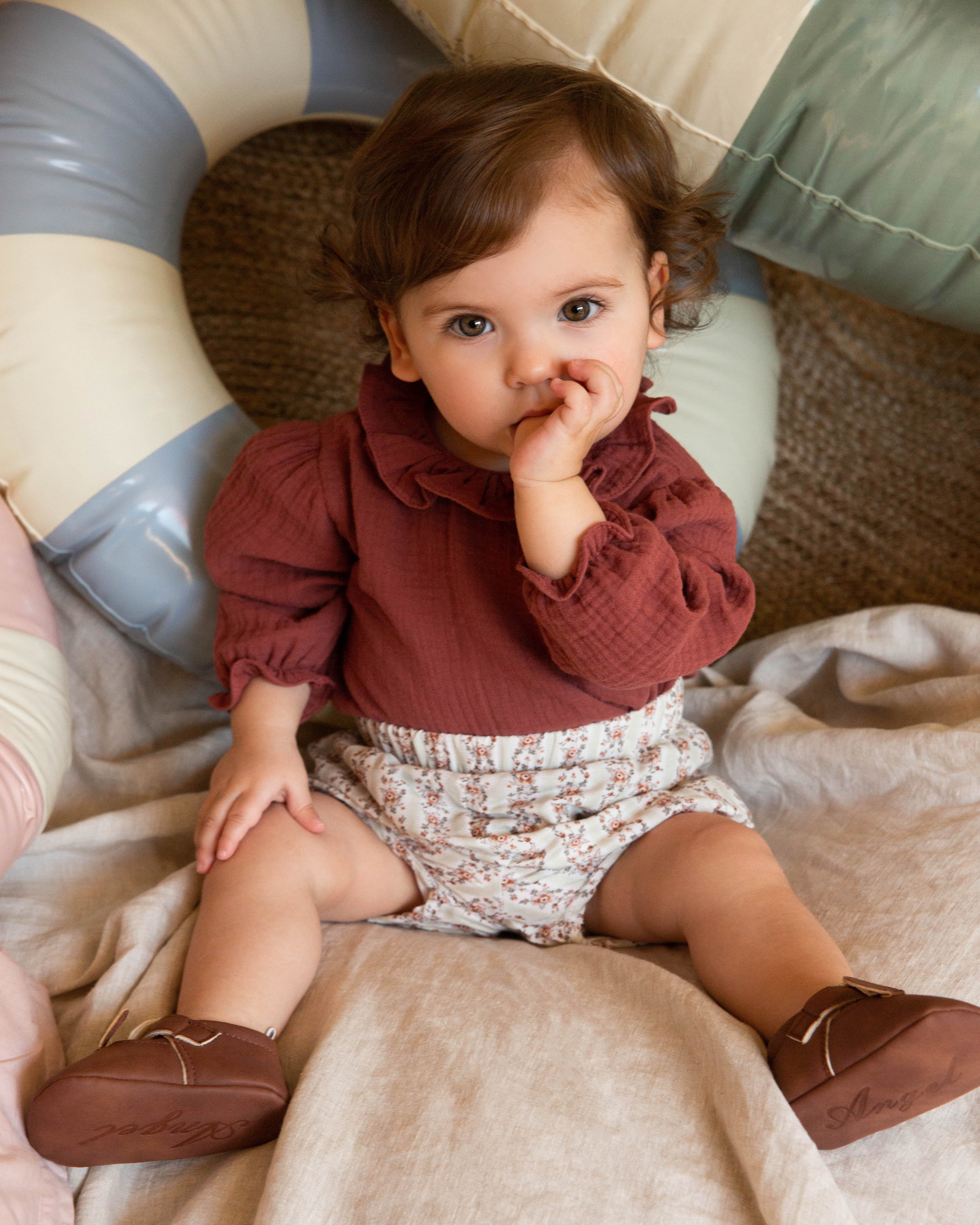 Rosewood gauze blouse