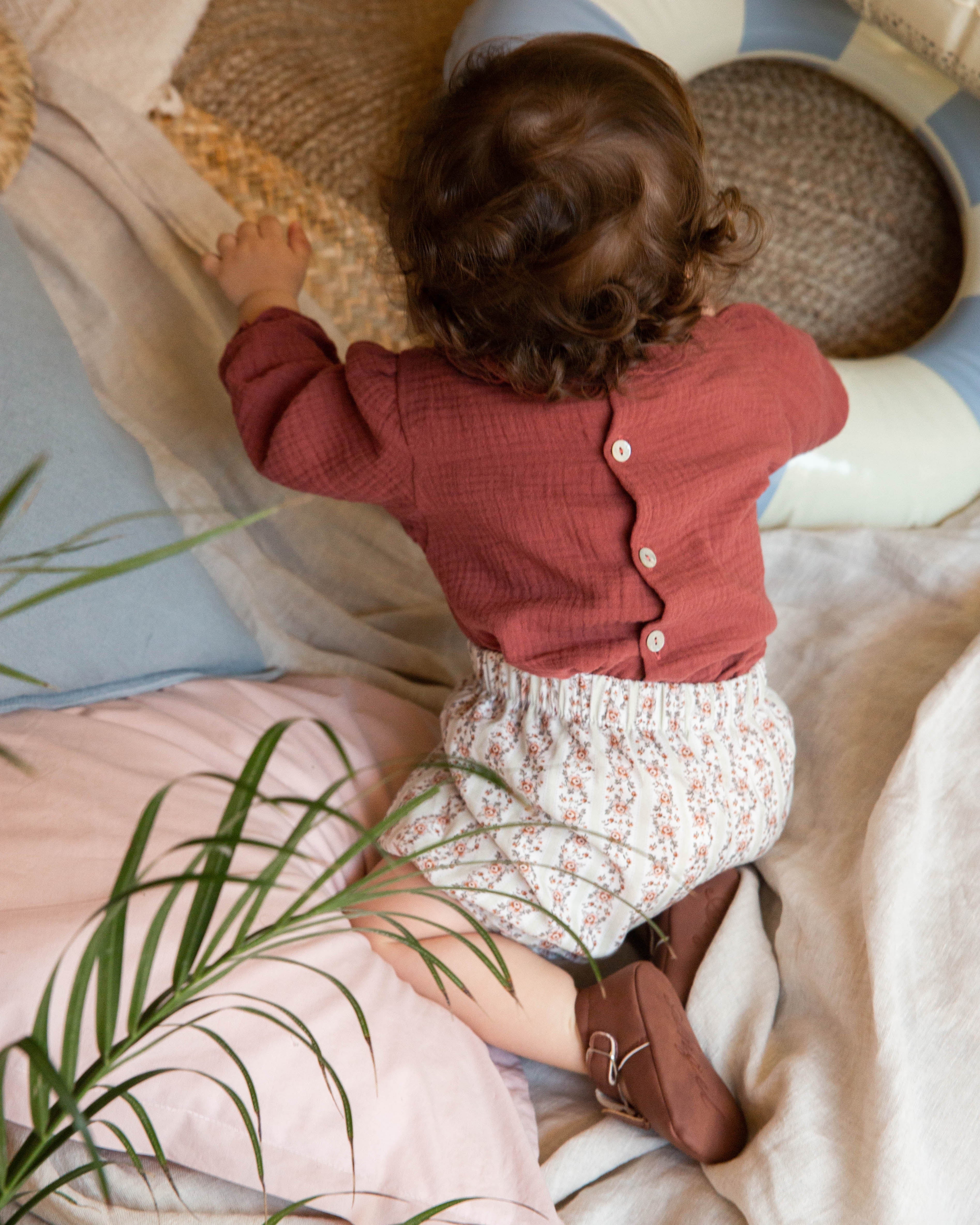 Rosewood gauze blouse