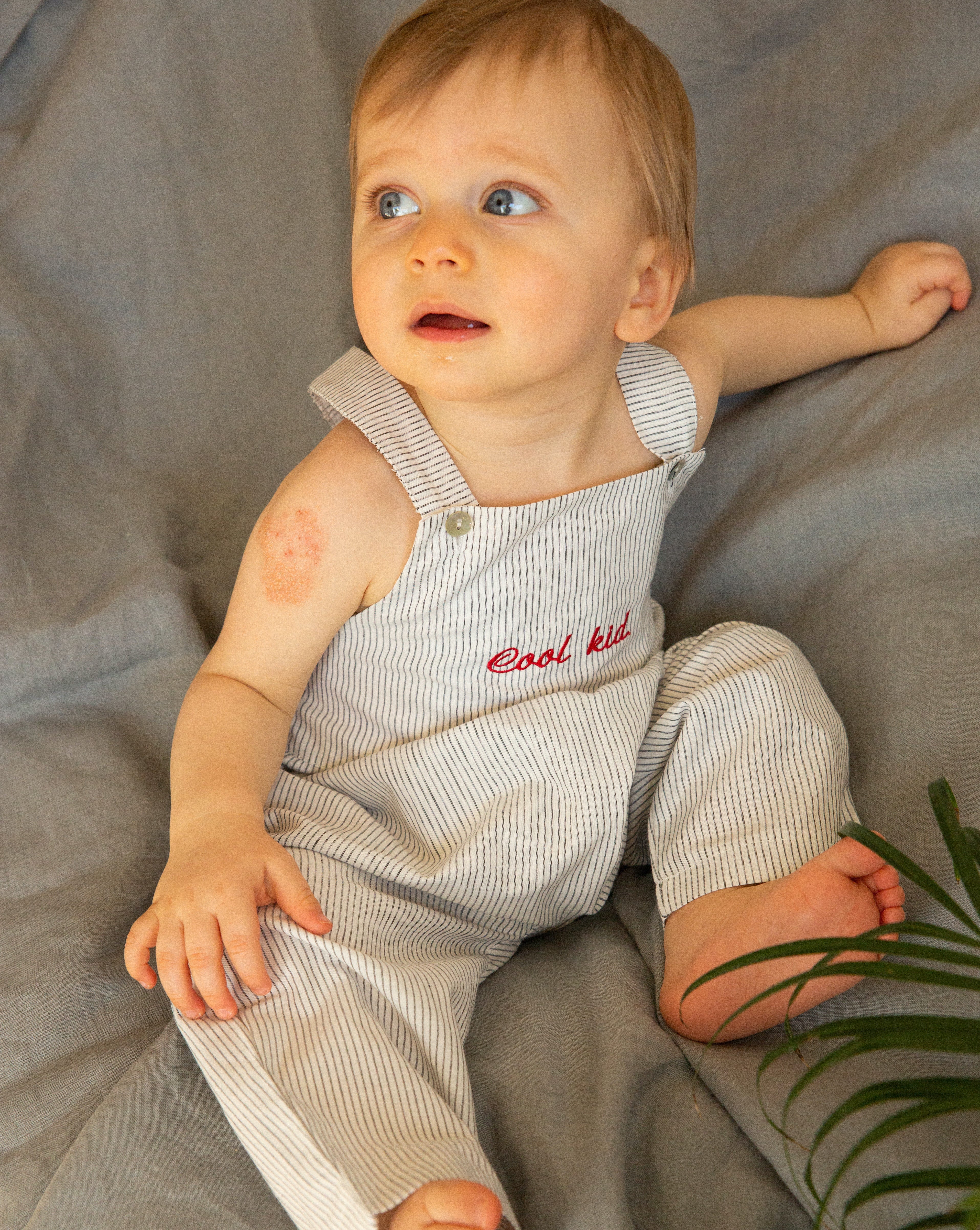 STRIPED overalls