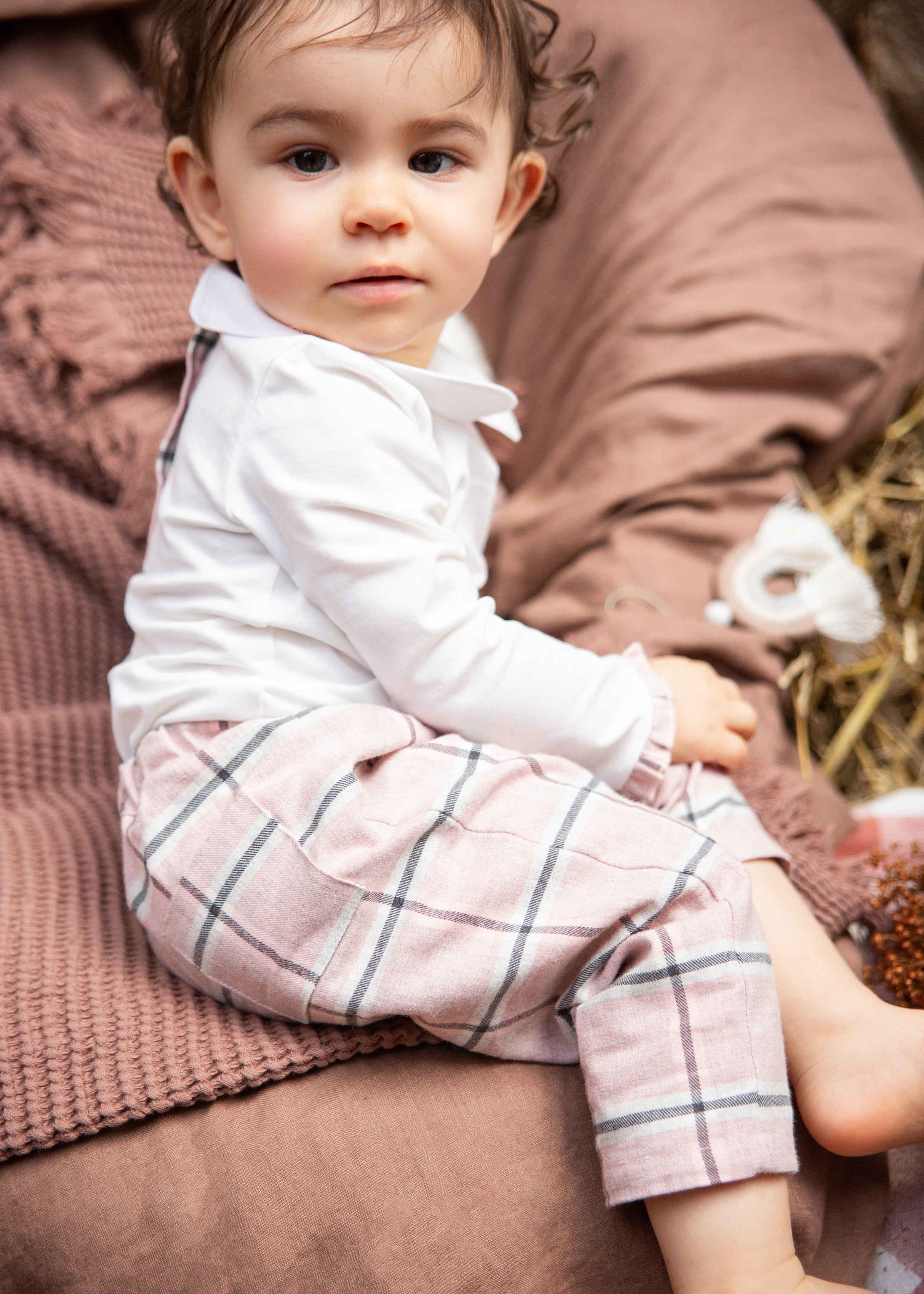 Pink plaid pants