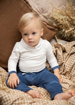 Pantalon velours bleu