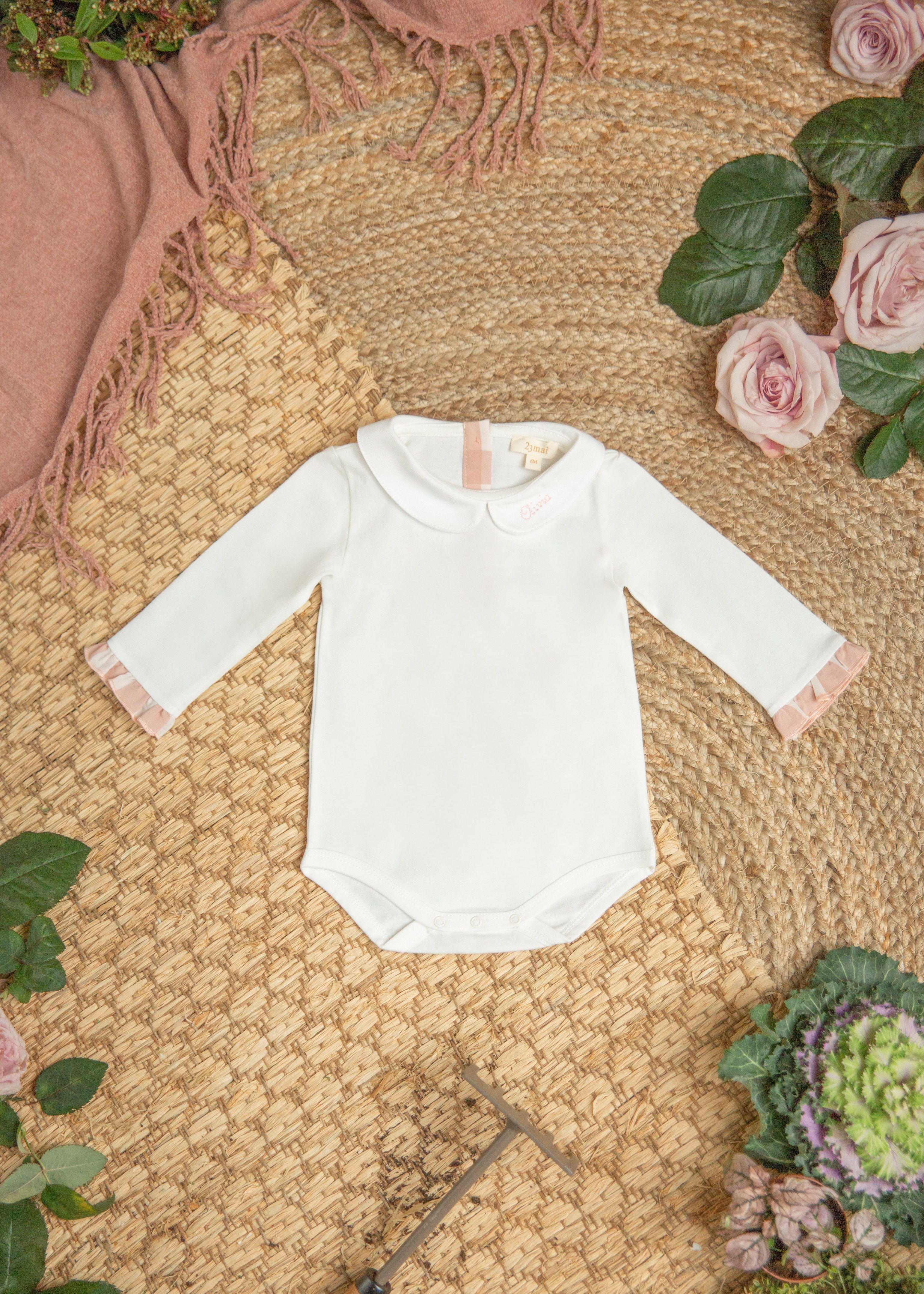 Pink Vichy bodysuit