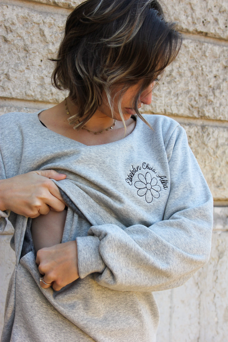 Sweat d'allaitement TZIGANETTE marguerite