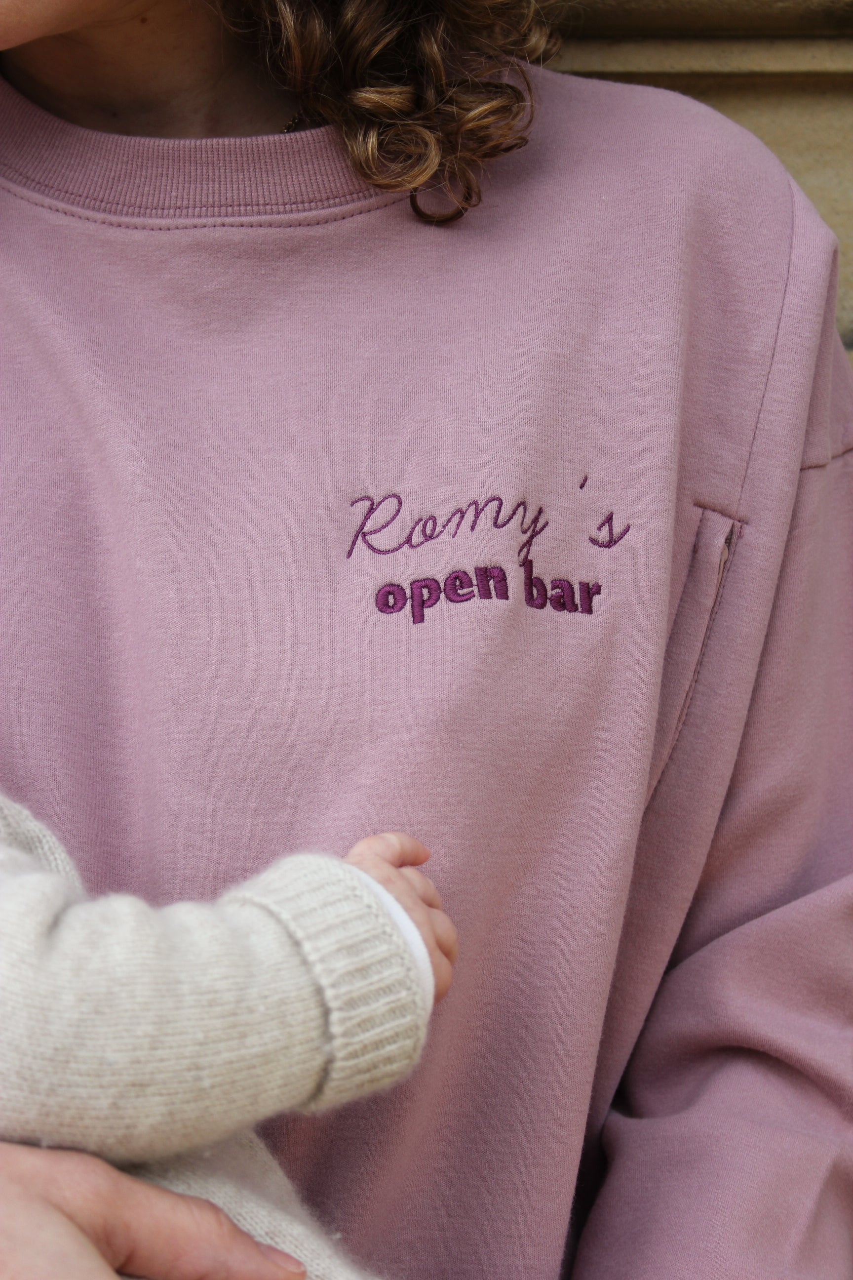 Sweat-shirt OPEN BAR d'allaitement kaffa