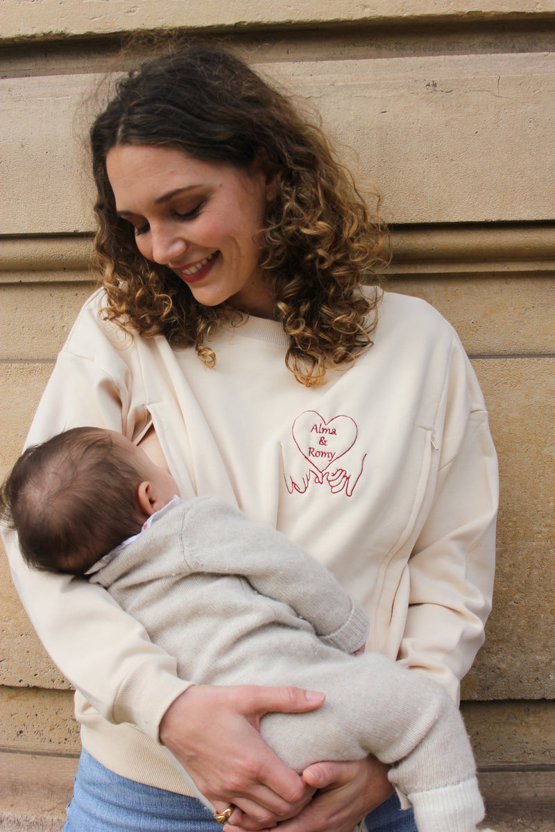 Pull d'allaitement sweatshirt promesse – 23mai