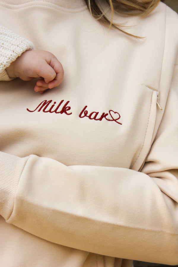 Sweat-shirt AMORE d'allaitement écru