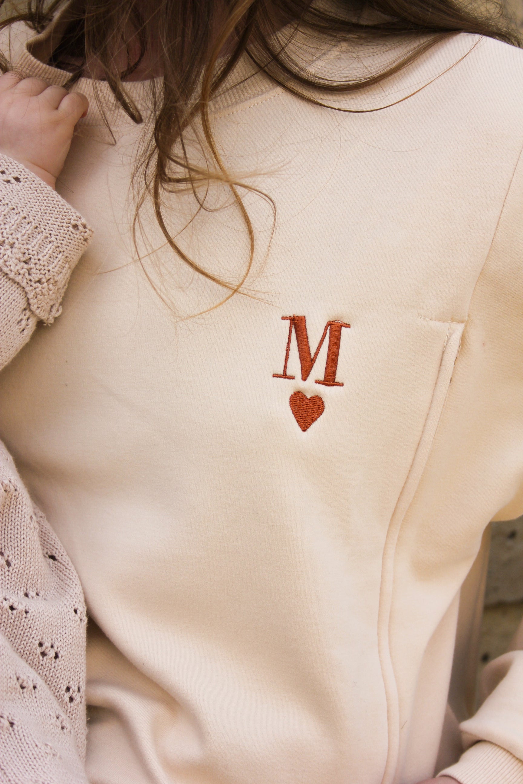 lucky charm ecru nursing sweater