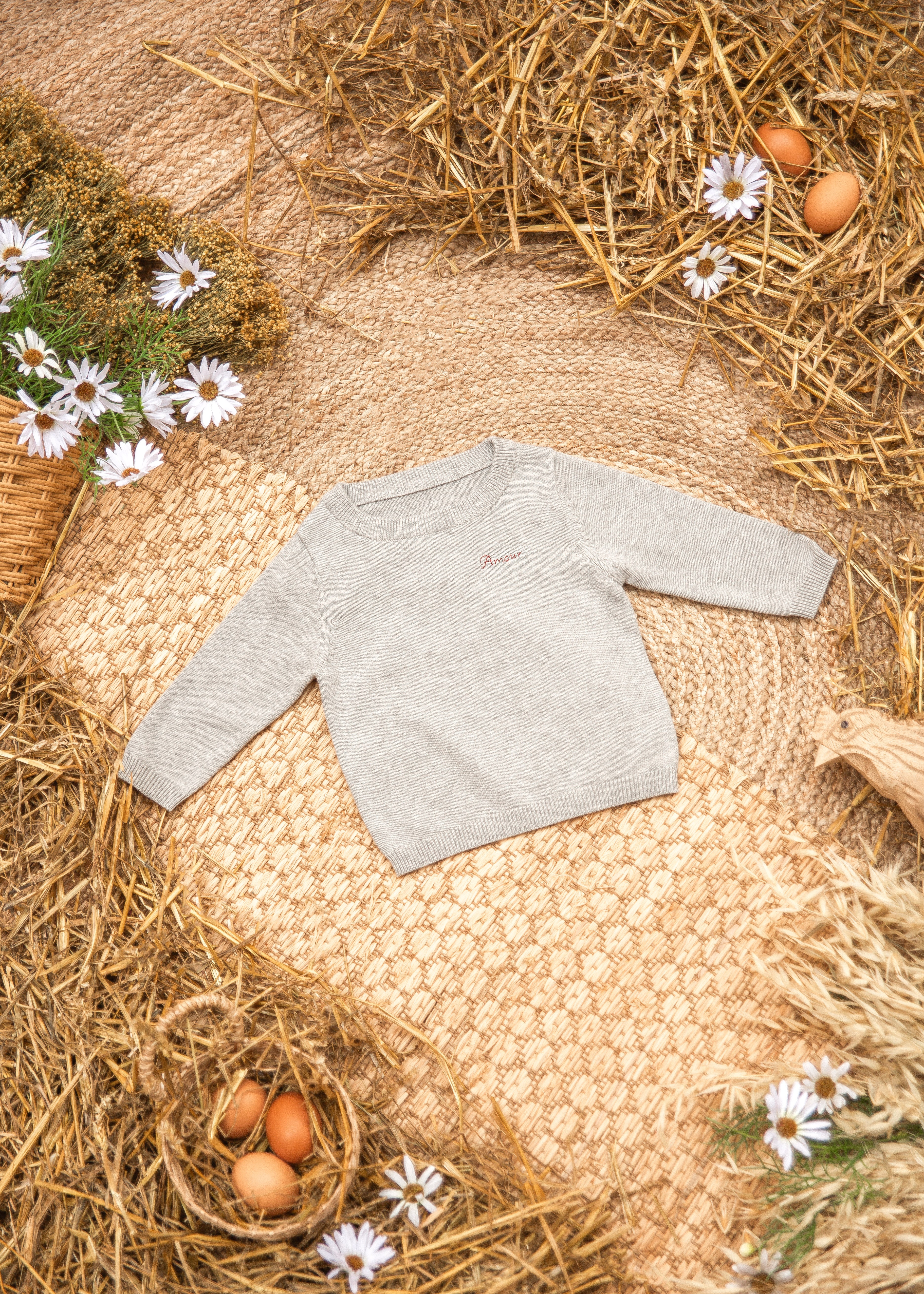 Amore grey unisex sweater